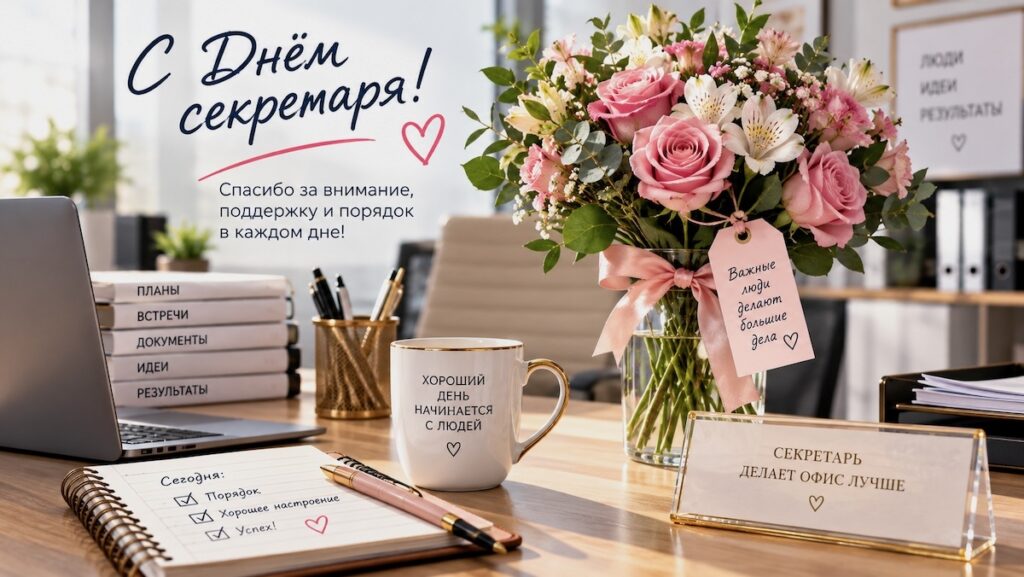 Поздравления с Днём секретаря: коллеге, помощнику руководителя и всего офиса